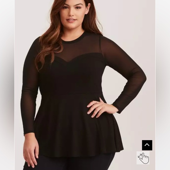 Torrid! Sheer top peplum bottom! - Picture 1 of 5